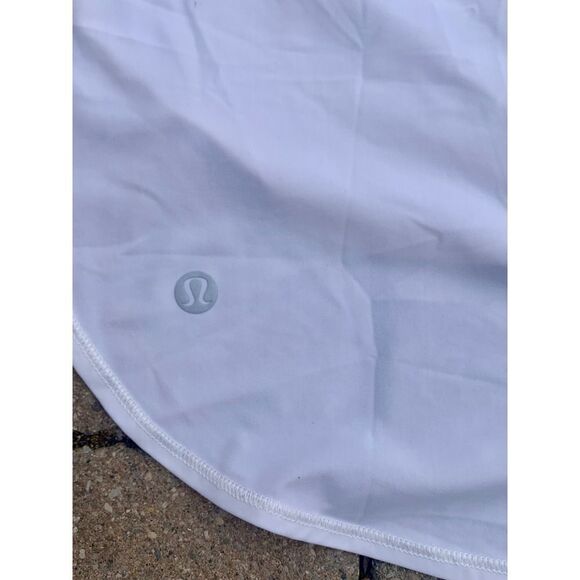 Lululemon White Racerback Lace Mesh Athletic Workout yoga Tank Top sz 8 M - Picture 6 of 6